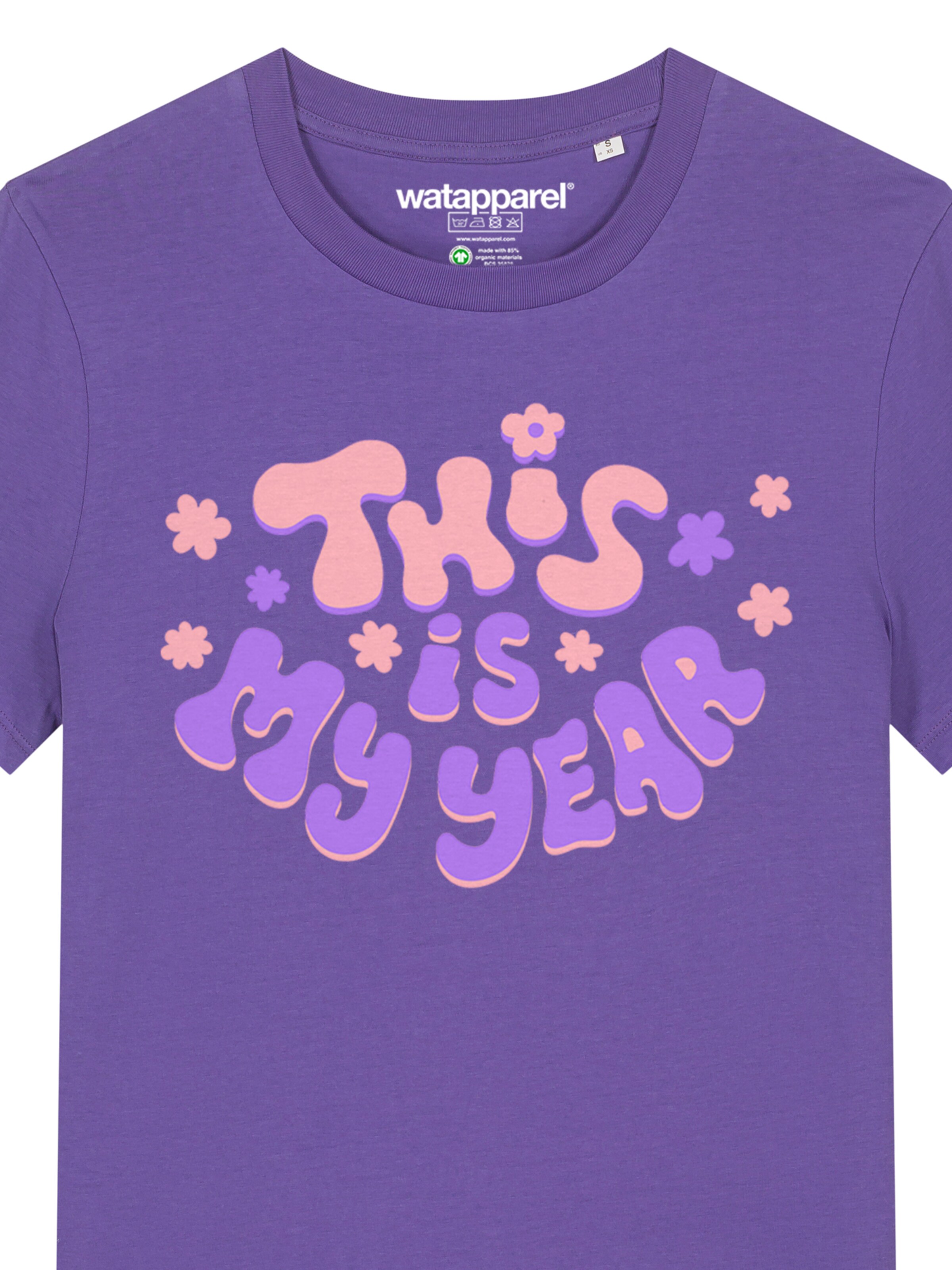 Watapparel T-Shirt 'This Is My Year' in Lila