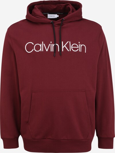 Calvin Klein Big & Tall Sweatshirt in Wine red / White, Item view