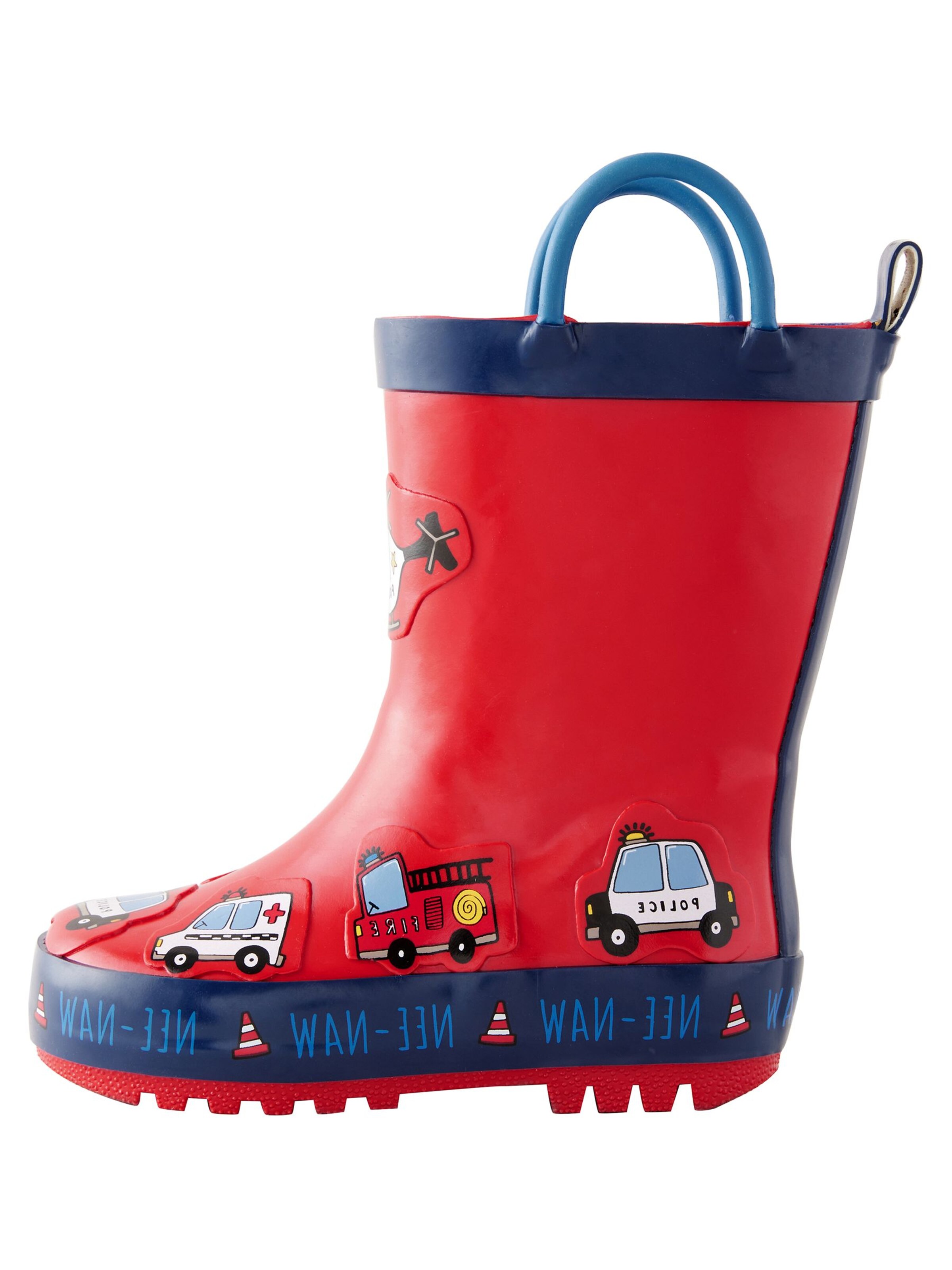 Next Гумени ботуши в червено: отпред