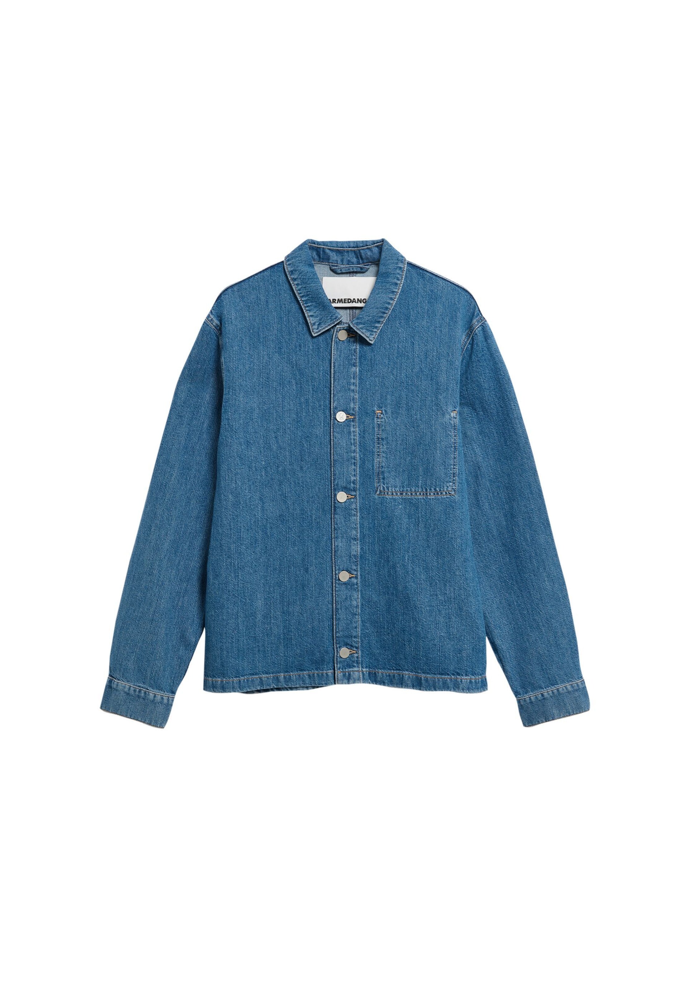 ARMEDANGELS Between-season jacket in Blue: front