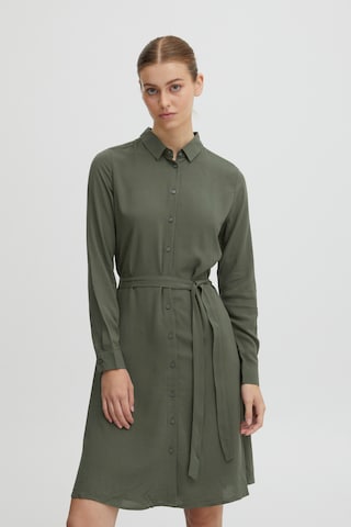ICHI Shirt Dress 'MAIN' in Green: front
