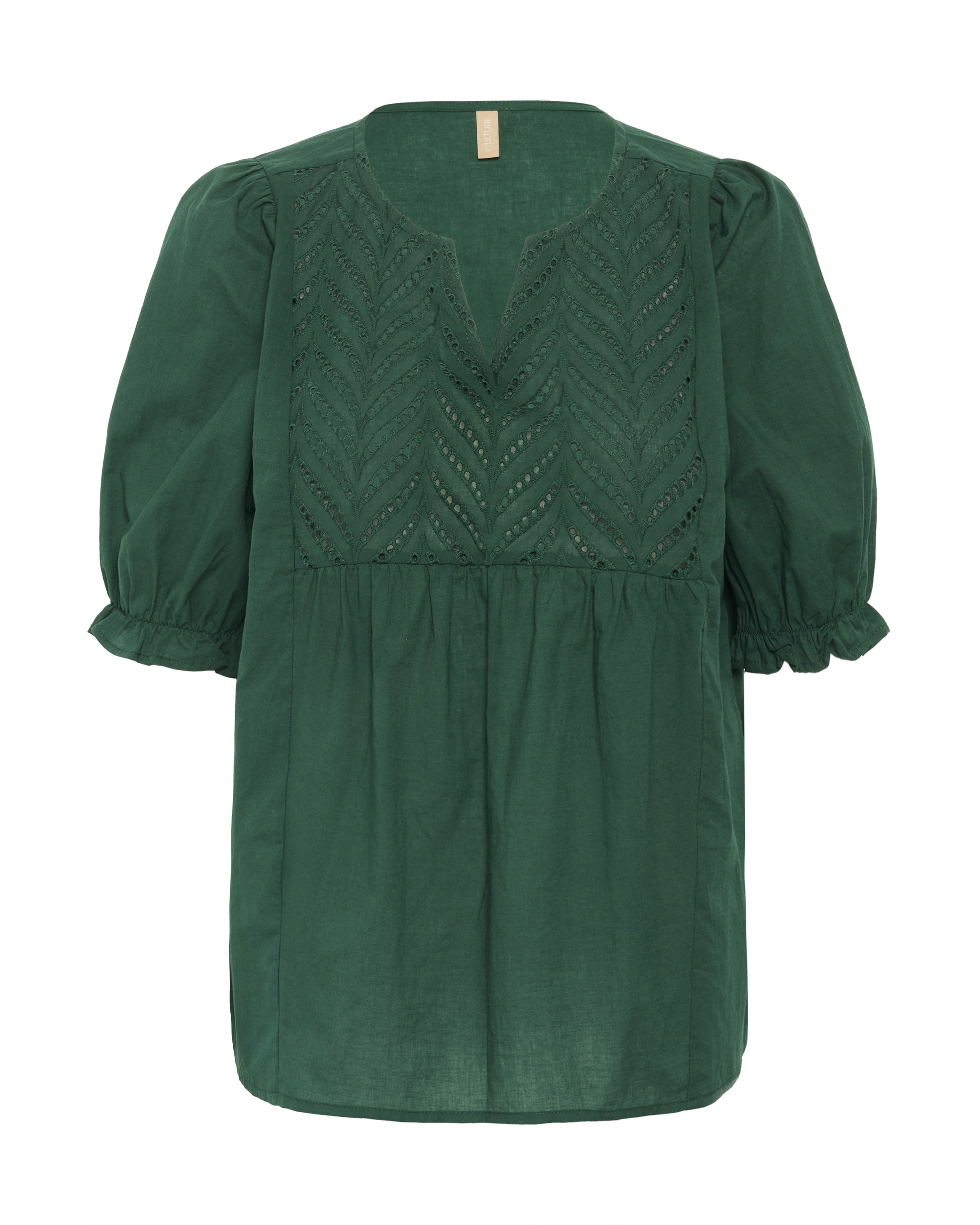 CULTURE Bluse 'Muxi Toril' in Grün: Vorderseite