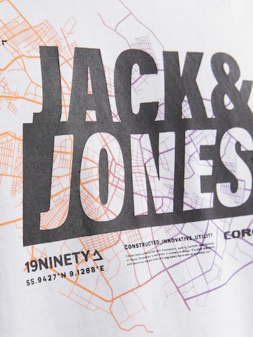 JACK & JONES Majica 'MAP' | bela barva