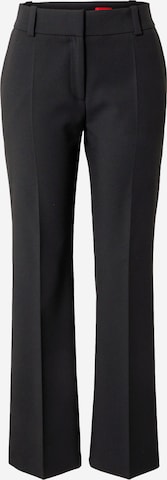 Wide Leg Pantalon à plis 'Hovani' HUGO Red en noir : devant