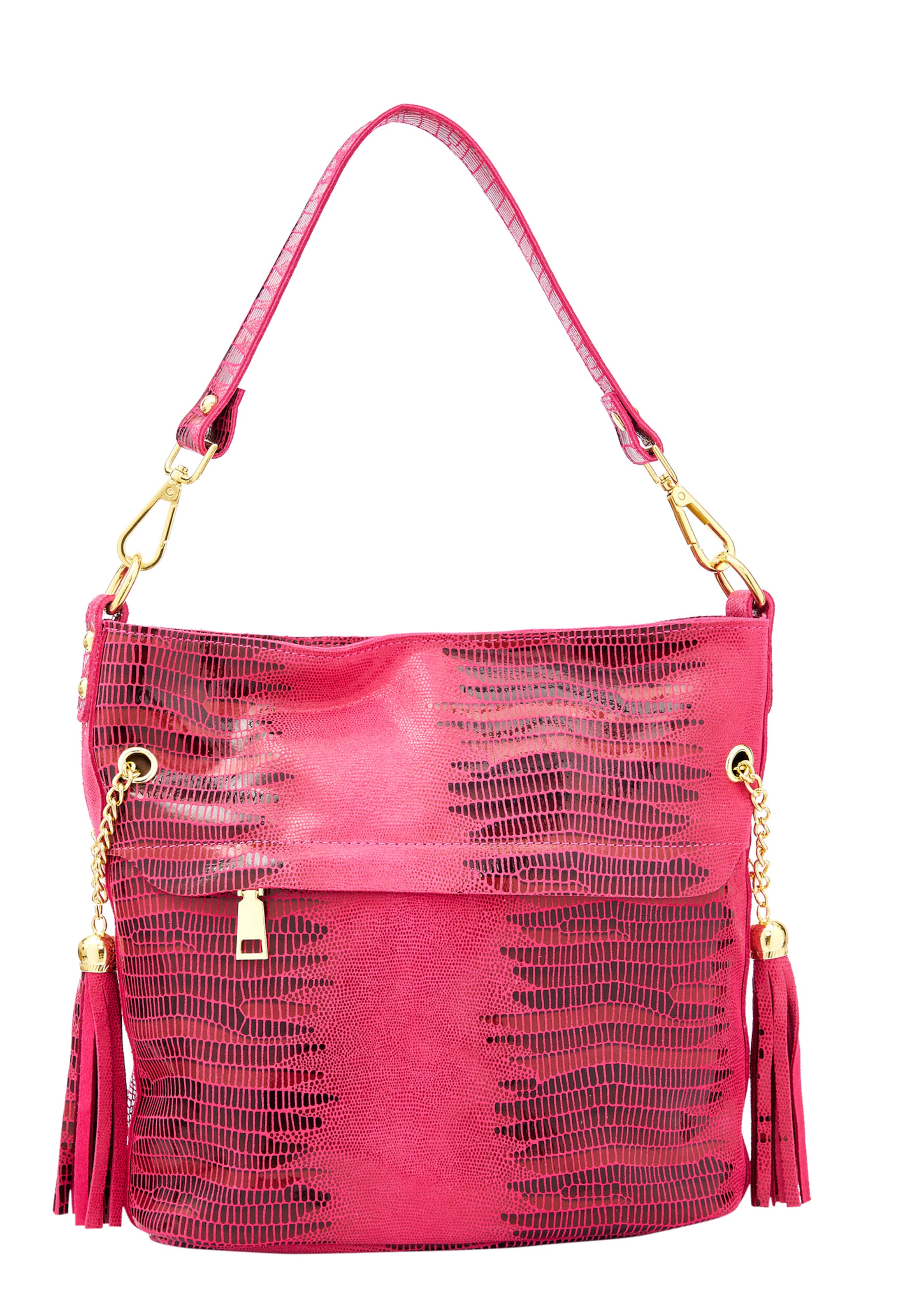 Sidona Schultertasche in pink / schwarz, Produktansicht