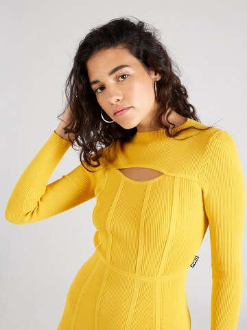 HUGO - Vestido de punto 'Sorsety' en amarillo