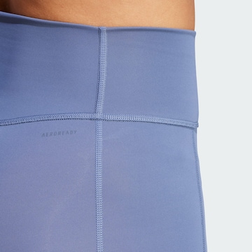 ADIDAS PERFORMANCE Skinny Fit Спортен панталон 'Optime Full-length' в синьо