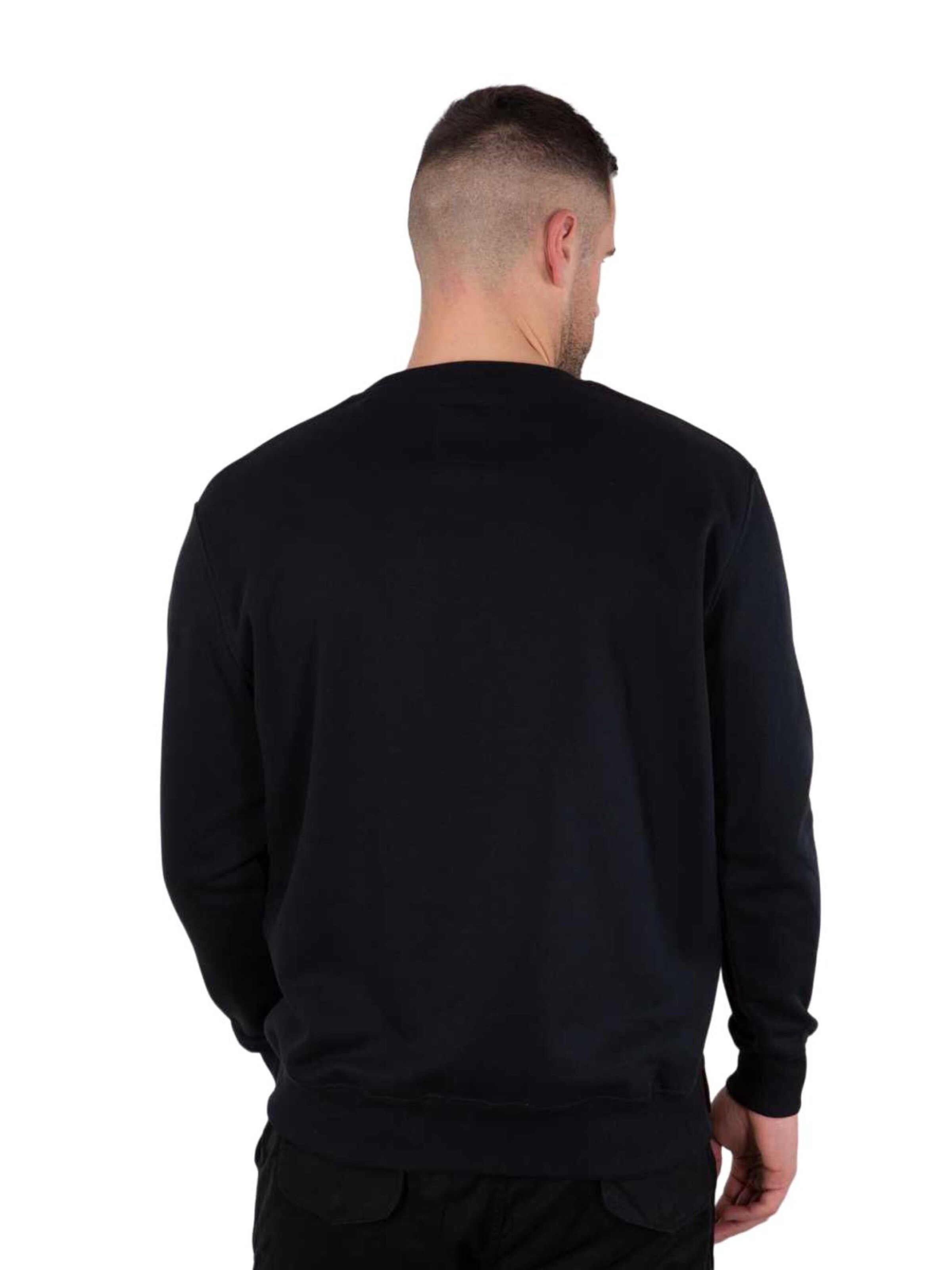 ALPHA INDUSTRIES Sweatshirt 'Basic Logo' in Black