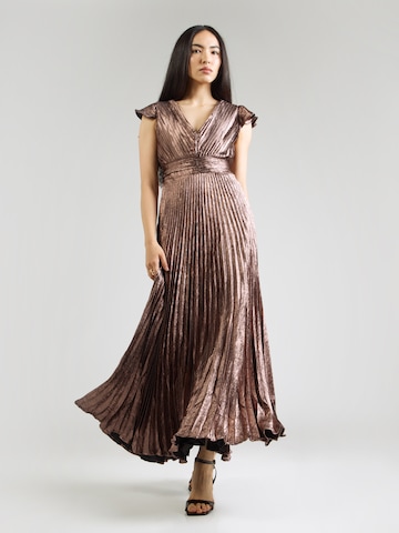 Maya Deluxe - Vestido de noche en oro: frente