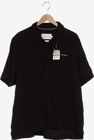Calvin Klein Jeans Button Up Shirt in XXL in Black: front