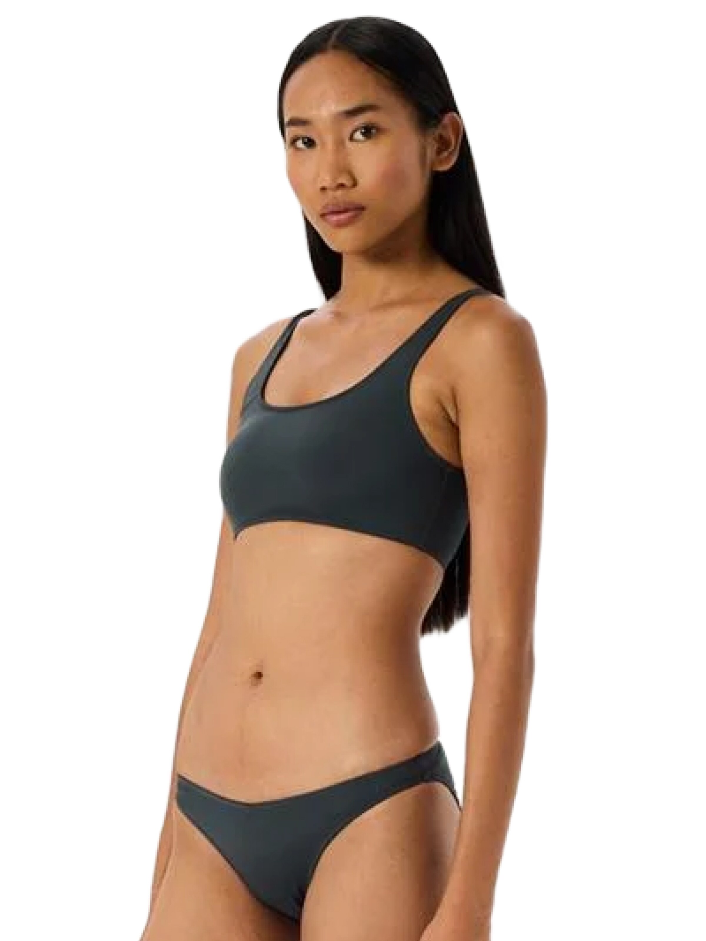 Rivus Bustier Bikini in Grijs: voorkant