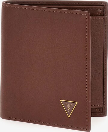 GUESS Wallet 'Mestre' in Brown: front