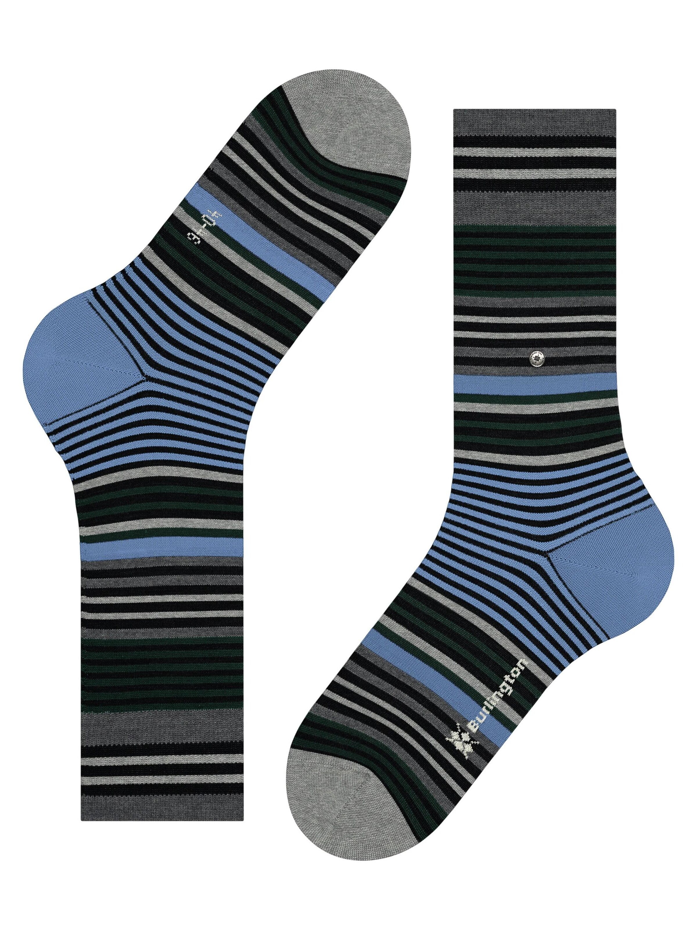 BURLINGTON Socks 'Stripe' in Black