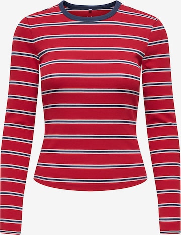 ONLY - Camiseta 'ONLVAL' en rojo: frente