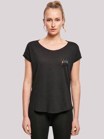 F4NT4STIC Shirt 'Wizard Cat' in Schwarz: Vorderseite
