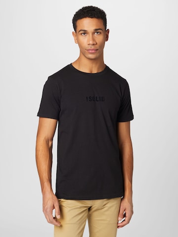 !Solid Shirt 'Daniels' in Black: front