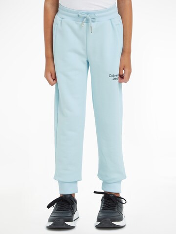 Calvin Klein Jeans Regularen Hlače 'Stack' | modra barva
