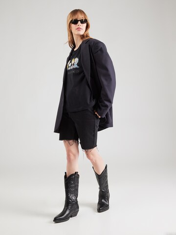 Frogbox Shirt 'Snoopy More Chill Out' in Zwart