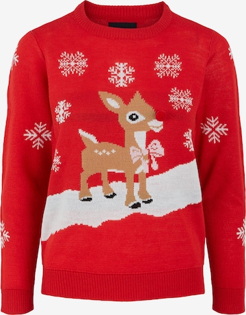 PIECES Sweater 'Elfies' in Red: front