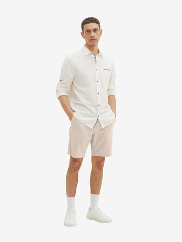 Coupe regular Chemise TOM TAILOR en blanc