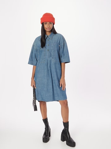 G-Star RAW - Vestidos camiseiros em azul