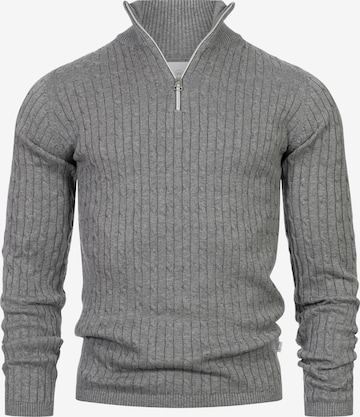 Kronstadt Pullover 'Cable' in Grau: Vorderseite