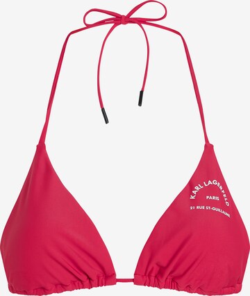 Karl Lagerfeld Bikini top 'Rue St-Guillaume' in Red: front