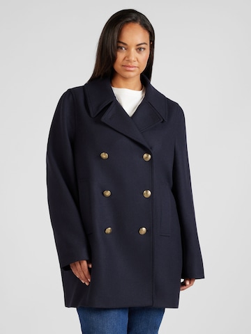 Tommy Hilfiger Curve Between-Seasons Coat in Blue: front