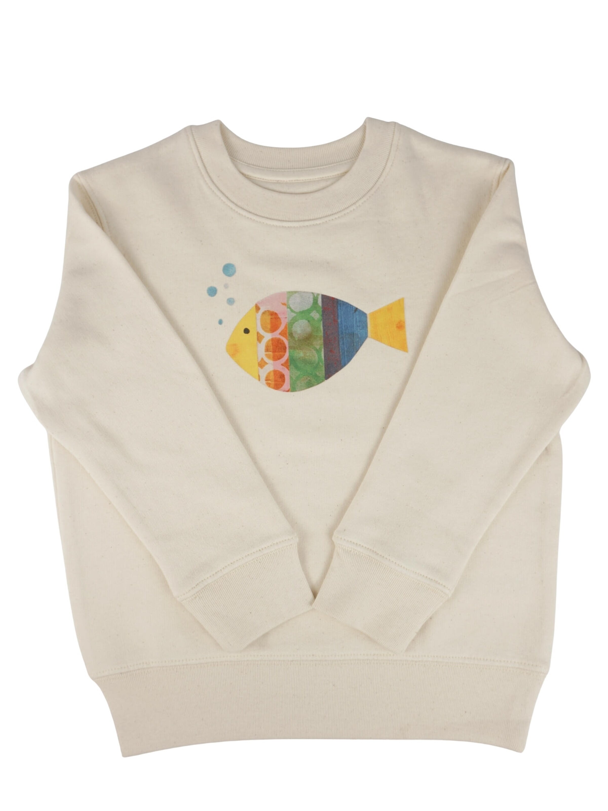 MelaDi Sweatshirt 'Fisch' in White: front