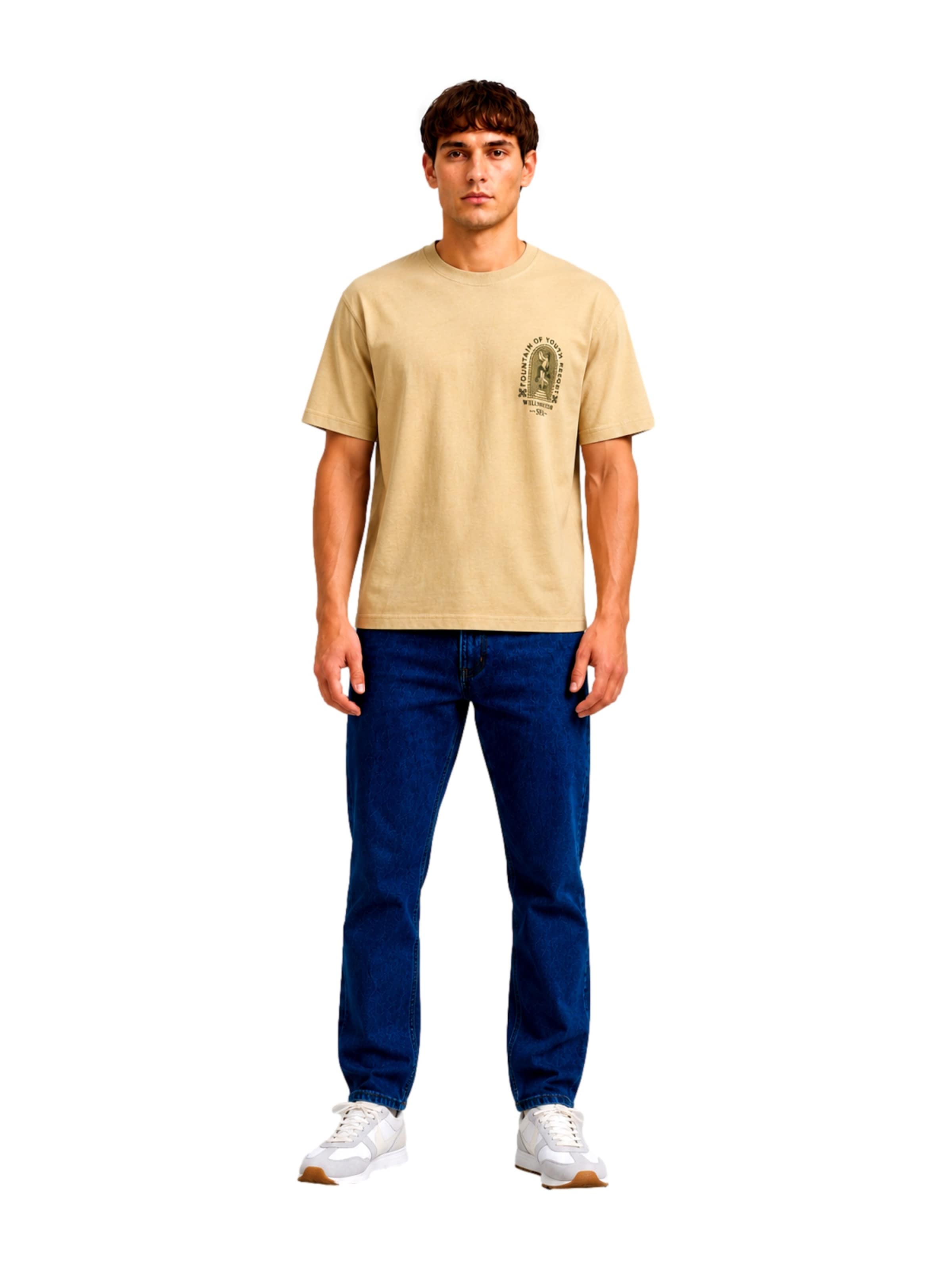 JACK & JONES Tričko 'Manson' - Hnedá