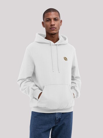 F4NT4STIC Sweatshirt 'Football' in Wit: voorkant