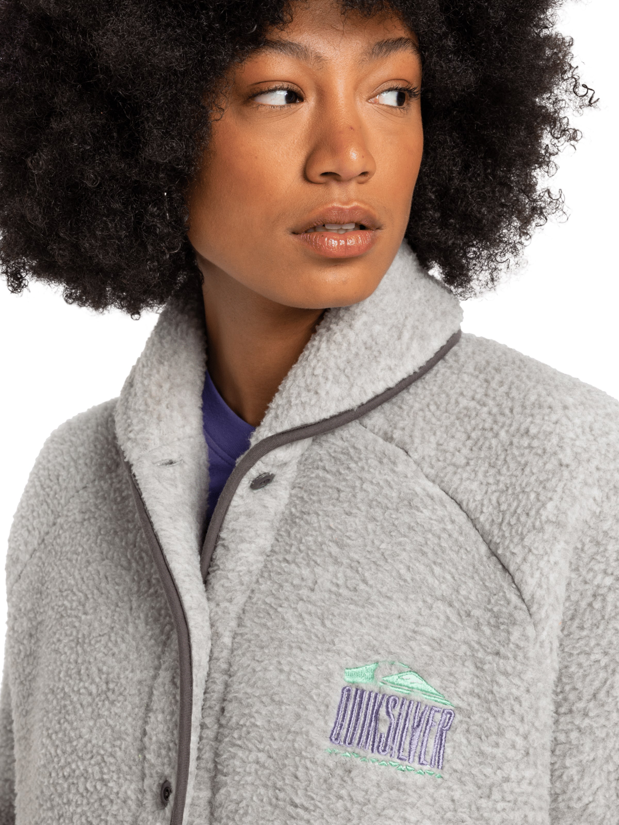 QUIKSILVER Fleecejacke 'Sherpa Heather' in Grau