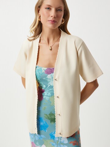 Happiness İstanbul Kardigán - bézs: elől