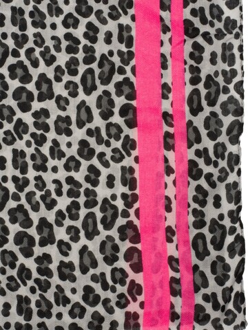 styleBREAKER Schal 'Weicher Schal mit Leoparden Print und Streifen'‌‌‌‌‌‌‌‌‌‌ in Pink