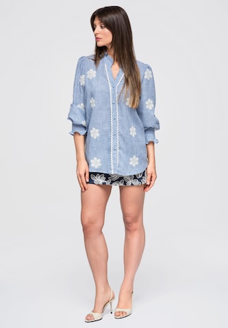 Ombre Blouse in Blue