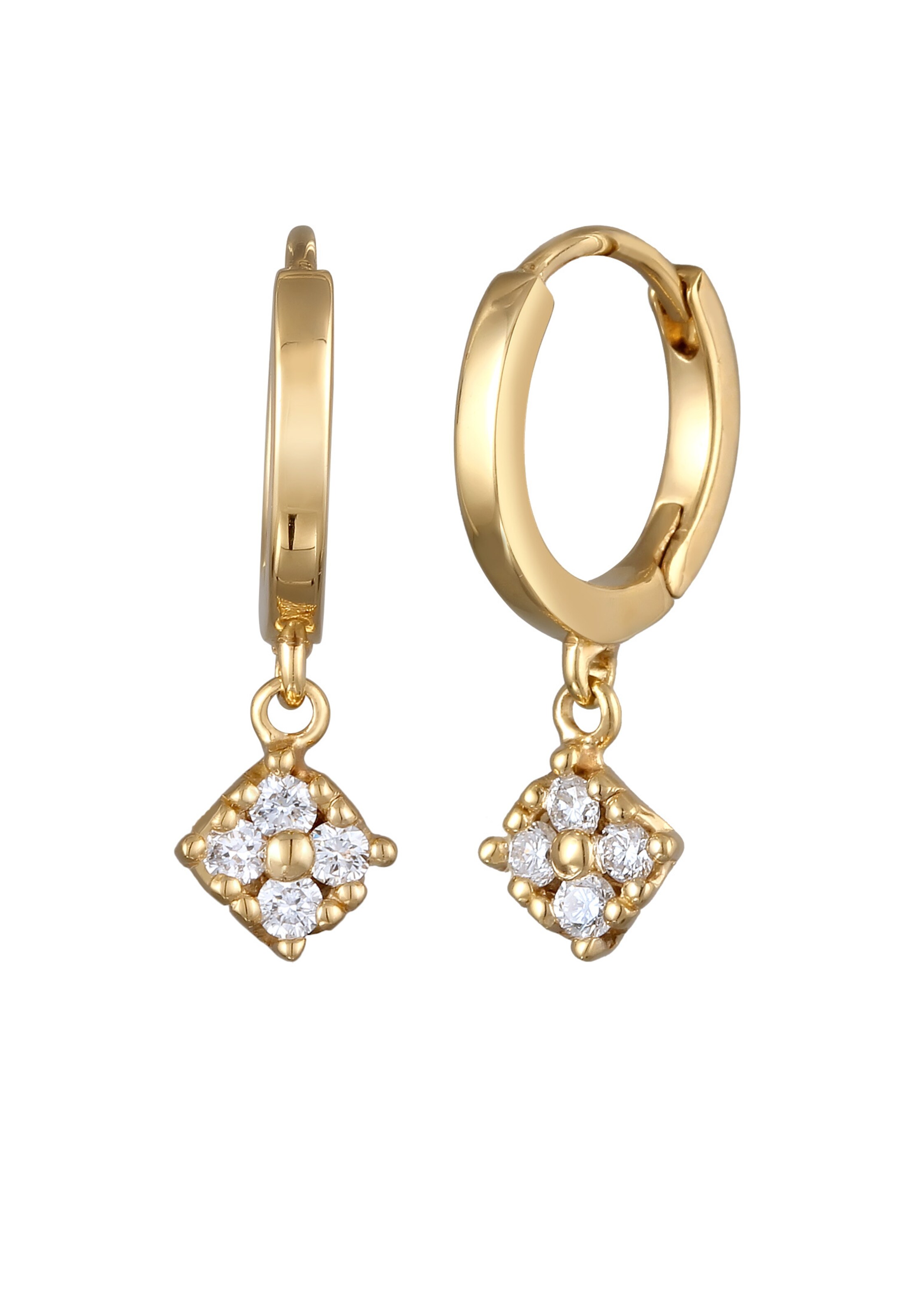Elli DIAMONDS Ohrringe 'Viereck' in Gold