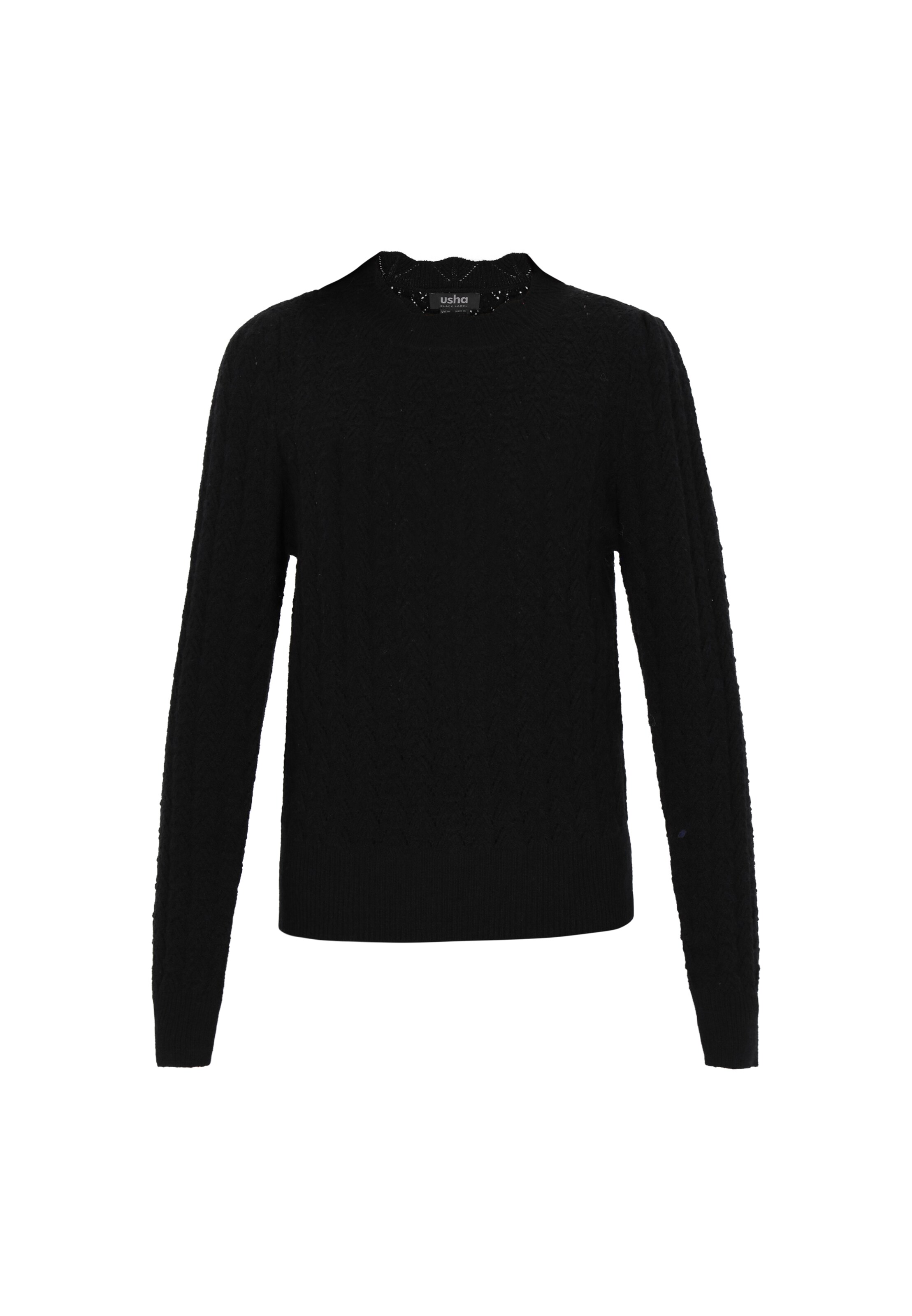 Pull-over usha BLACK LABEL en noir : devant