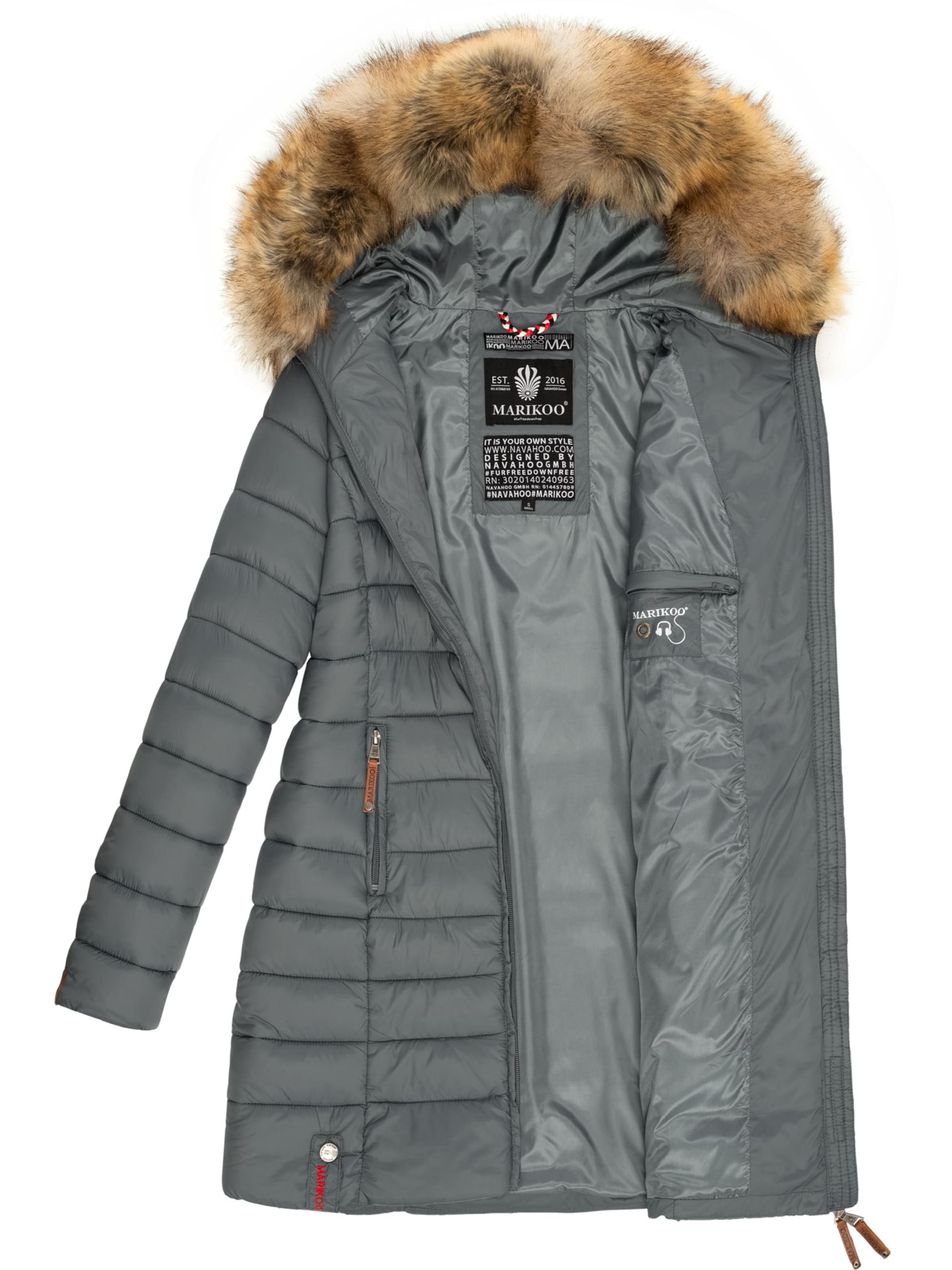 MARIKOO - Abrigo de invierno 'Rose' en gris