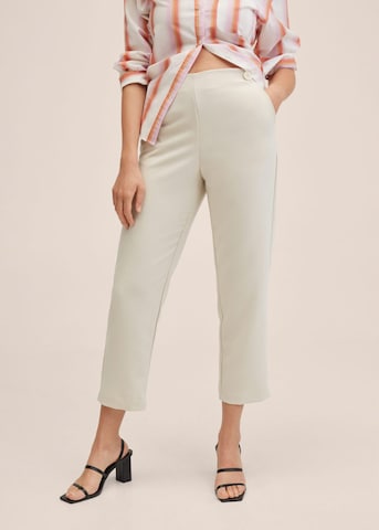 MANGO Regular Hose 'Dorito' in Beige: predná strana