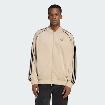 ADIDAS ORIGINALS - Sudadera con cremallera en beige: frente