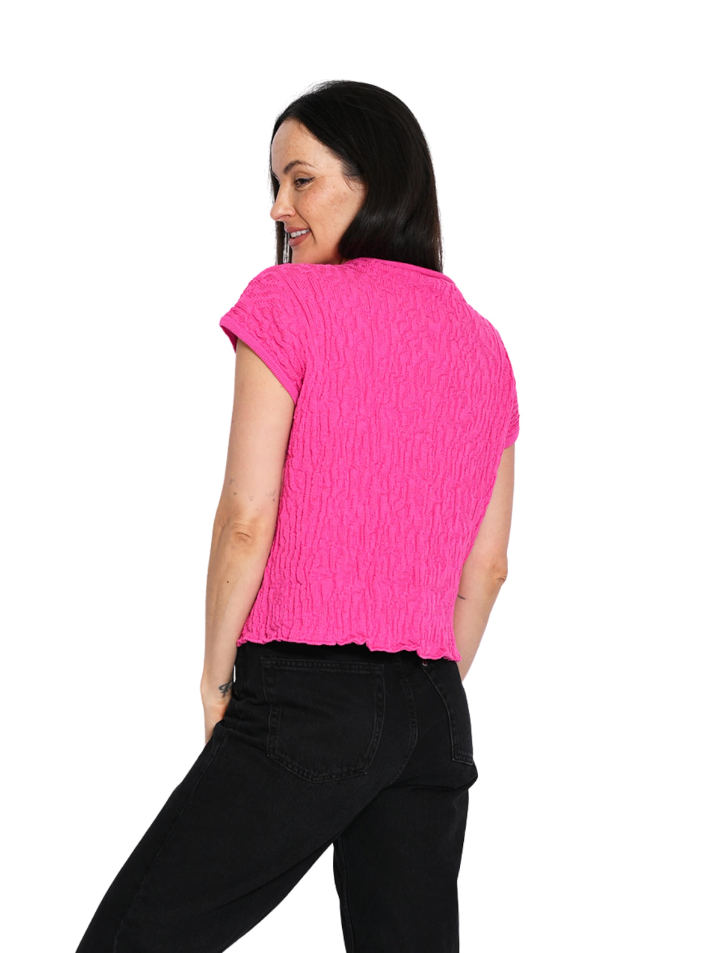 Süel knitwear Sticktop 'Wrinkled Texture'‌‌‌‌ in Pink