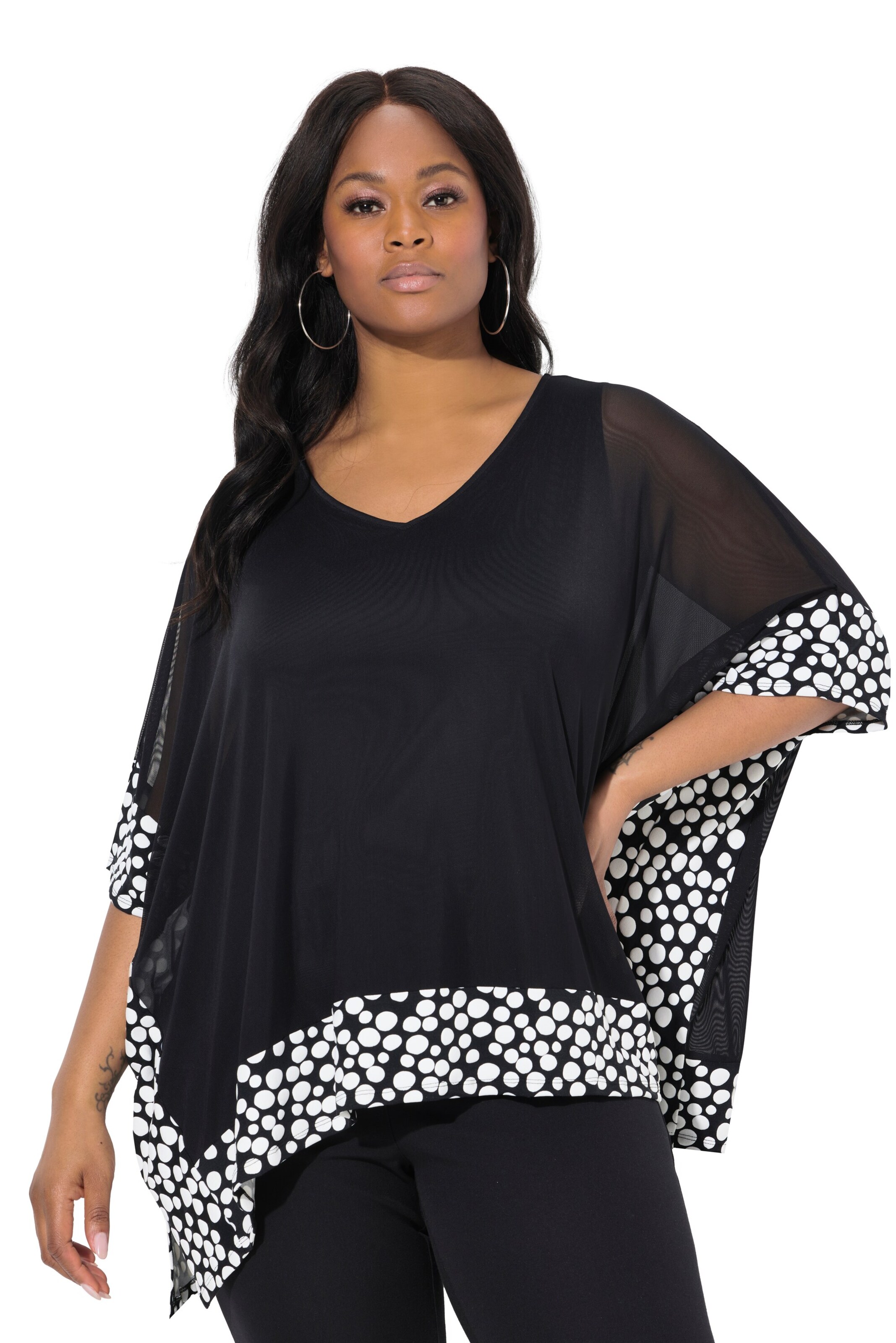 Ulla Popken Blouse in Black: front