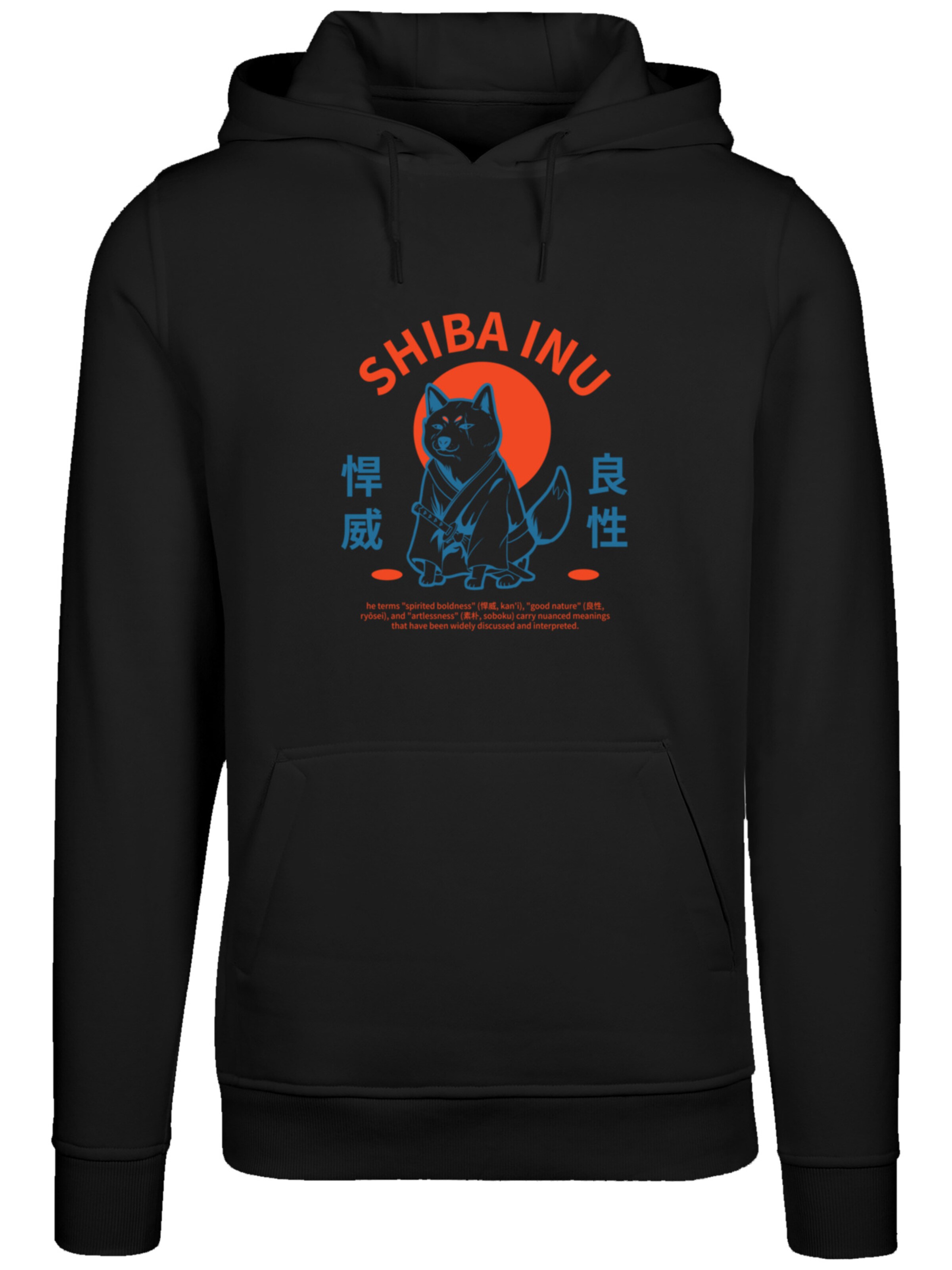 Sweat-shirt 'Japanischer Shiba Inu Hund' F4NT4STIC en noir : devant