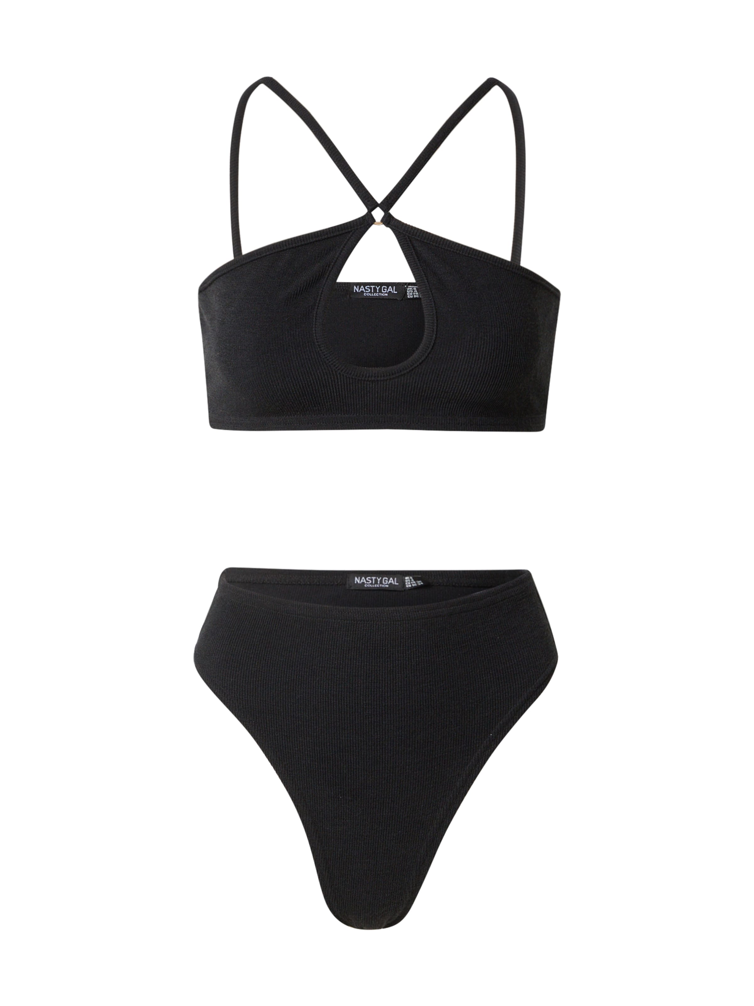 Nasty Gal Bralette Underwear sets in Black: front