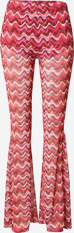 Hoermanseder x About You Flared Pants 'Lynn' in Pink: front