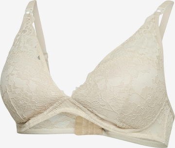 MAMALICIOUS T-Shirt Rintaliivi 'MLJULIA' värissä beige: etupuoli
