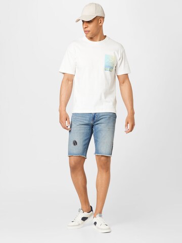 Calvin Klein - Camiseta 'Summer Clouds' en blanco