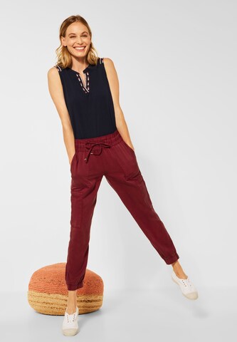 CECIL Tapered Cargo Pants 'Chelsea' in Red