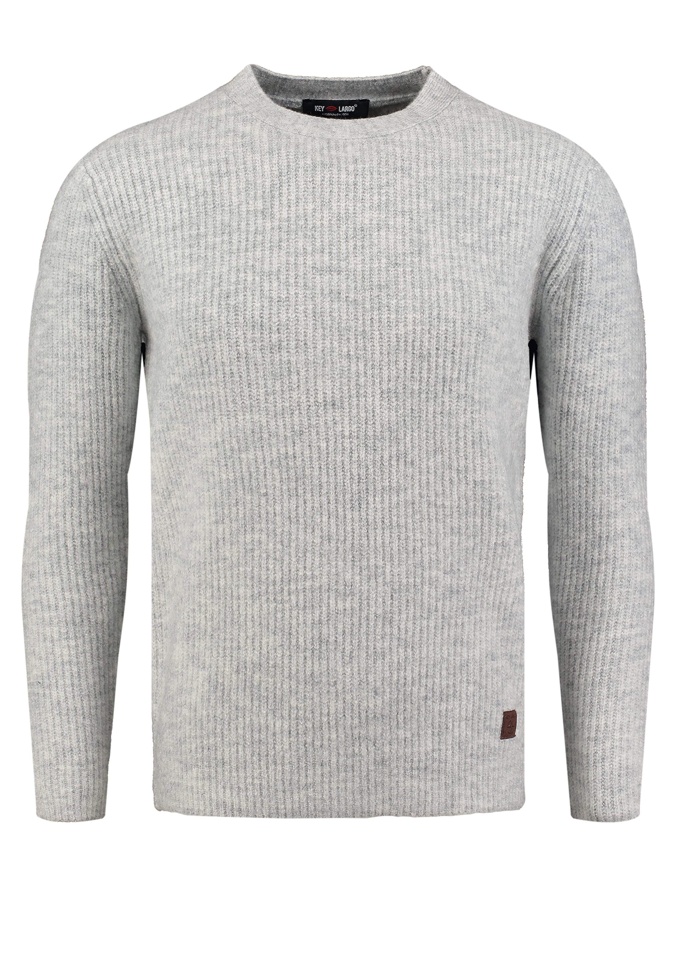 Key Largo Pullover 'Glasgow' in Grau: Vorderseite