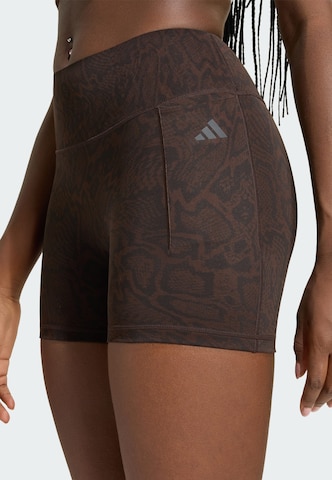 ADIDAS PERFORMANCE - Skinny Pantalón deportivo 'Optimé' en marrón
